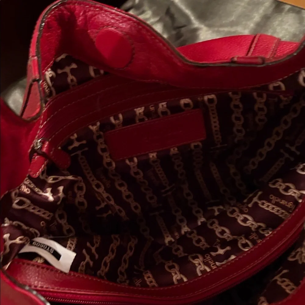 Tignanello Red Leather Hobo Bag